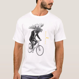 Minimale illustratie van een elandrijder. t-shirt