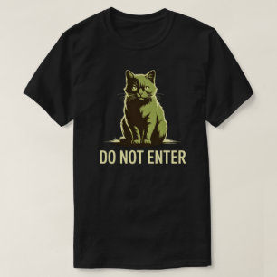 Minimale Illustratie Van Niet Binnenkomen Huidige  T-shirt