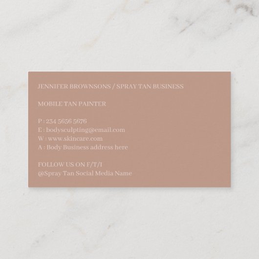 Minimale incrementele glans van de moderne verstui visitekaartje (Achterkant)