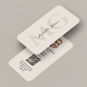 Minimale Initiaal Professionele Marketing Zand Fot Visitekaartje