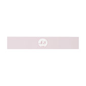 Minimale Initialen Datum Pastel Red Wedding Uitnodigingen Wikkel (Vlak)