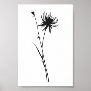 Minimale inktventilator Abstracte Florentijn in zw Poster