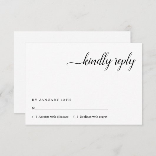 Minimale inzendkaart kaart (Voorkant / Achterkant)