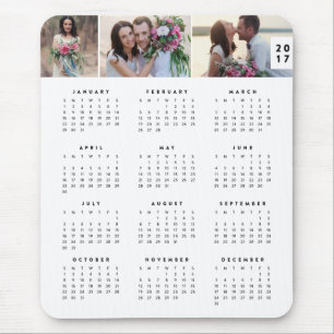 Minimale Jaarlijkse Kalender Mousepad Muismat