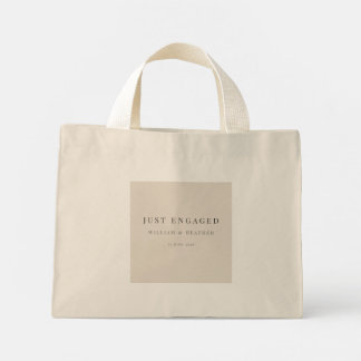 Minimale Just Engaged Tote Tas | Natuurlijk Linnen