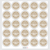 Minimale kaars bruin drijfhout label blad 25 (Vel)