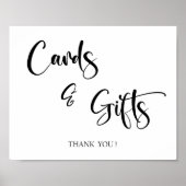 Minimale Kaarten voor scripts en cadeautrouwerij Poster (Voorkant)