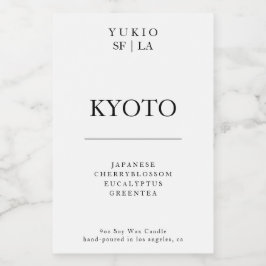 Minimale kaartenlabel Sterke Simple Soy Wax Gift Voedselcontainer Etiket