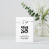 Minimale kabelcode RSVP van de website van het vas Informatiekaartje (Staand voorkant)