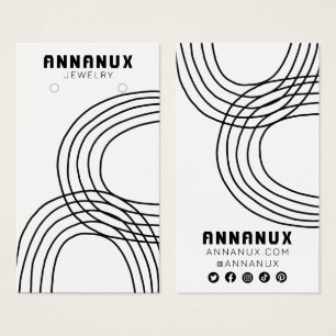 Minimale kabelgoot voor juwelen visitekaartje