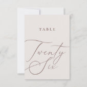 Minimale kalligrafie 26-tabel nummer kaart (Achterkant)