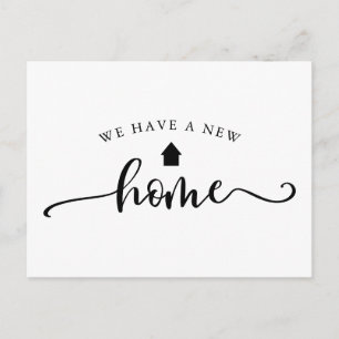 Minimale kalligrafie Bewegende Aankondiging Briefkaart