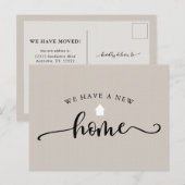 Minimale kalligrafie Bewegende Aankondiging Briefkaart (Voorkant / Achterkant)