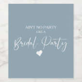 Minimale kalligrafie Bridal Party Wine Label Set Wijn Etiket (Enkel label)