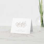 Minimale kalligrafie Elegant Script Dank u Bedankkaart (Voorkant)