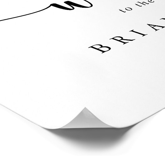 Minimale kalligrafie Eucalyptus Weddenschap Welkom Poster (Hoek)