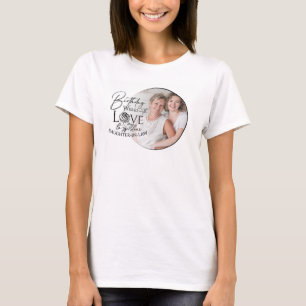 Minimale kalligrafie foto verjaardag schoondochter t-shirt