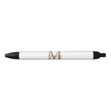 Minimale kalligrafie goud monogram wit
