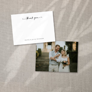 Minimale kalligrafie Hartelijk dank Notitiekaartje