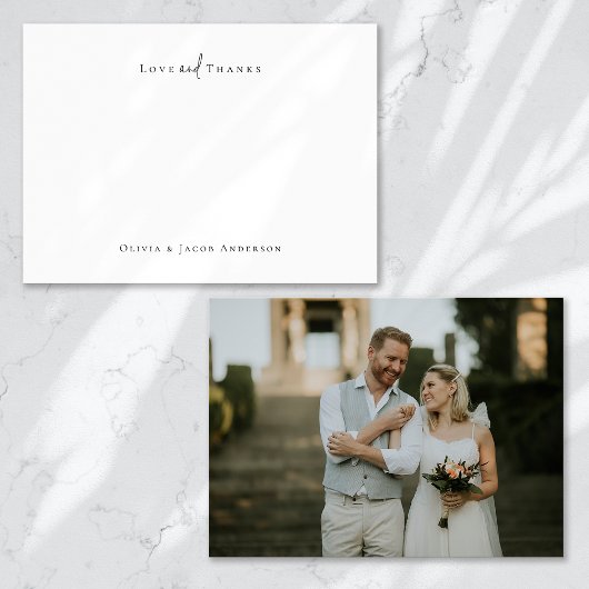 Minimale kalligrafie Hartelijk dank Notitiekaartje