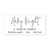 Minimale kalligrafie modern retouradres 	rubberstempel (Afrduk)