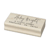 Minimale kalligrafie modern retouradres 	rubberstempel (Stempel)