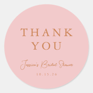 Minimale kalligrafie Roze Vrijgezellenfeest Hartel Ronde Sticker