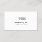 Minimale kalligrafie Sociale media Visitekaartje (Achterkant)