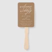 Minimale kalligrafie We doen bruiloft programma Handwaaier (Voorkant)