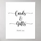 Minimale kalligrafiekaarten en cadeaubonnen poster (Voorkant)