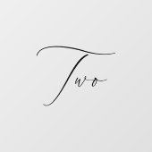 Minimale kalligrafietabel raamsticker (Vel)