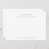 Minimale kantoorartikelen notitiekaartje (Voorkant / Achterkant)