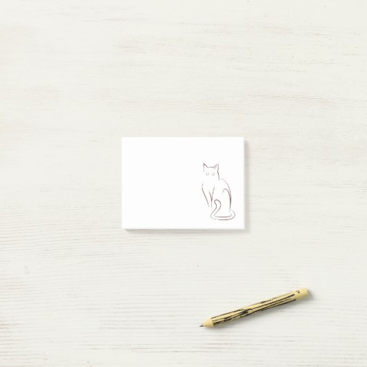 Minimale kat post-it® notes (Op bureau)