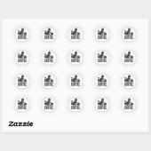 Minimale Kattenliefhebber Sticker | blijf positief (Vel)