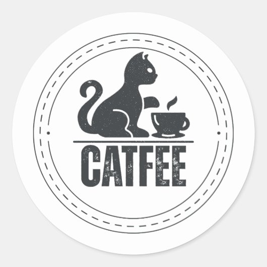 Minimale Kattenliefhebber Sticker | blijf positief (Voorkant)