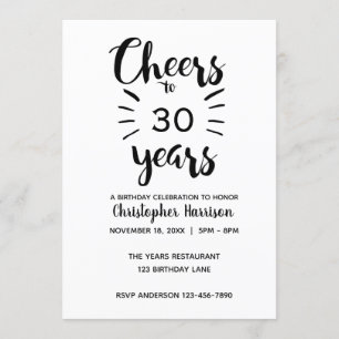 Minimale kazen tot 30 jaar verjaardag kaart