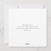 Minimale Kerst Foto  Feestdagenkaart (Achterkant)