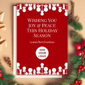 Minimale kerst Kaart voor Kantoor | Aangepaste Log