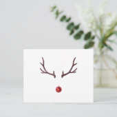 Minimale Kerst rendier Feestdagenkaart (Staand voorkant)