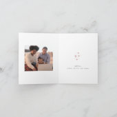 Minimale Kerstbomen Foto Vakantiewenskaart Feestdagen Kaart (Binnen)