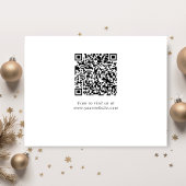 Minimale Kerstbomen Zakelijk QR Code Corporate Feestdagenkaart