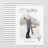 Minimale Kerstboog Vakantiefotokaart Feestdagenkaart (Voorkant / Achterkant)