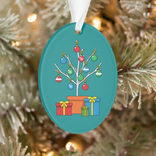 Minimale kerstboom met Cadeaus Ornament (Boom)