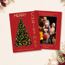 Minimale Kerstboom Prettig Kerstfeest Foto Rood &