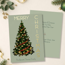 Minimale Kerstboom Prettig Kerstfeest Jade &Goud
