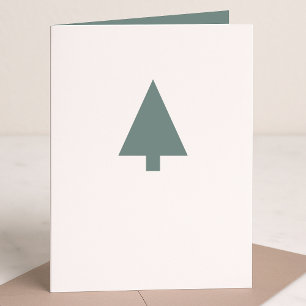 Minimale kerstboom Sage Green Clean Simple Feestdagen Kaart