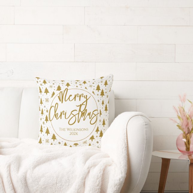 Minimale kerstboom wit goud kussen (Bank)