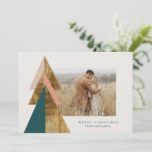 Minimale kerstboomkaart kaart (Staand voorkant)