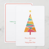 Minimale kerstboomkerstkaart (Voorkant / Achterkant)