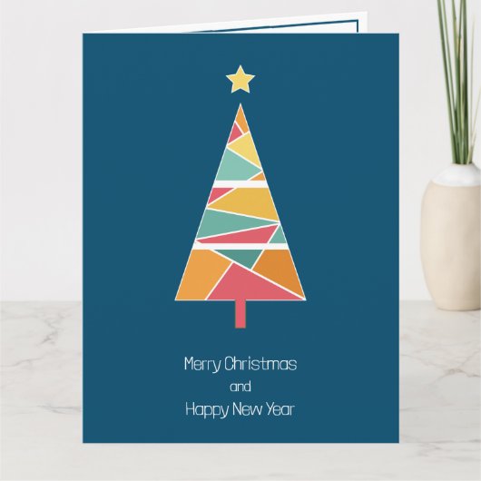 Minimale kerstboomkerstkaart kaart (Voorkant)